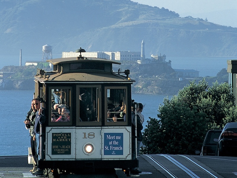 Cable car in San Francisco