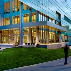 SF State J. Paul Leonard Library at night